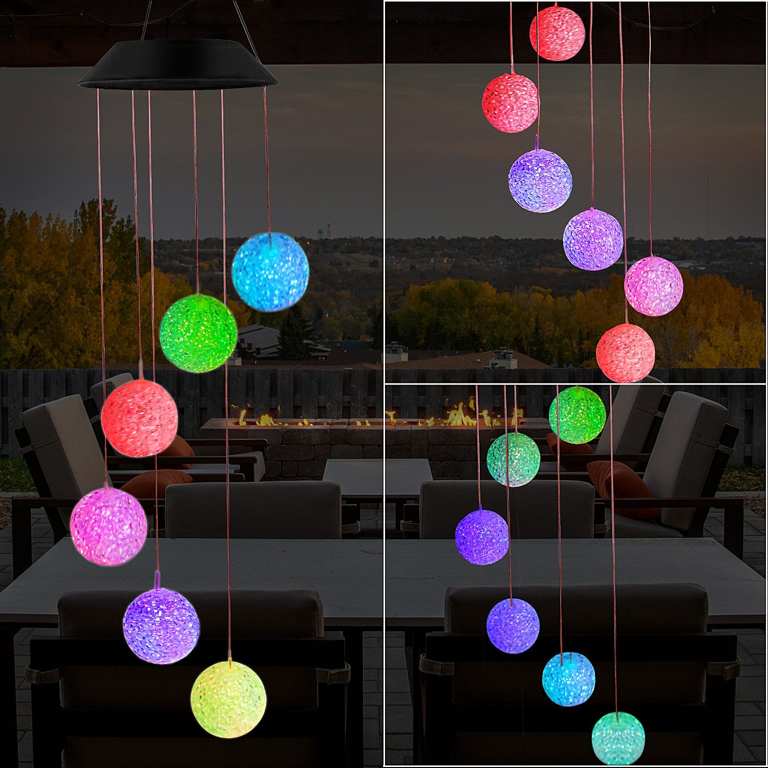 Flumy® - Solar Powered Crystal Ball Wind Chimes - Flumy